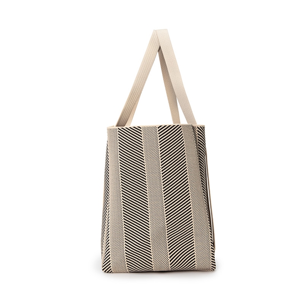 Eco-friendly Tote Bag - BLACK/BEIGE - 5
